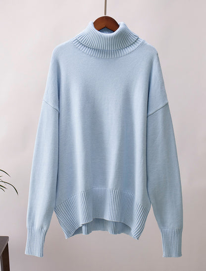 Oversized Turtleneck Sweater with Relaxed Fit