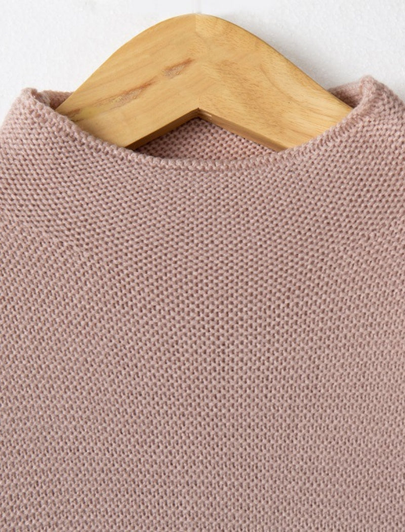 Loose Fit High-Neck Knit Sweater