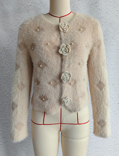 Mohair Open Front Cardigan