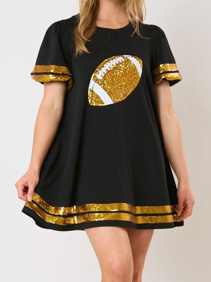 Glitter Football Mini Dress