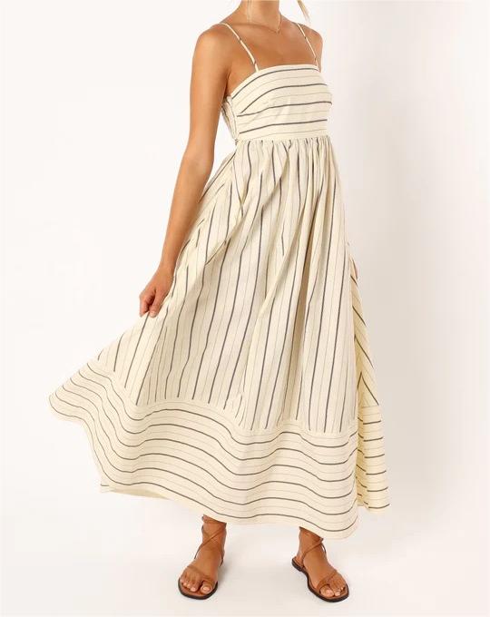 Striped Maxi Cami Dress