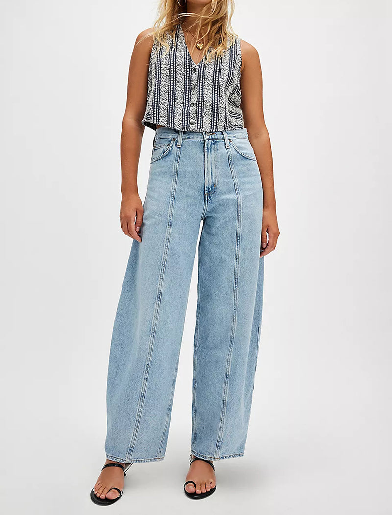 High-Waisted Loose Fit Jeans