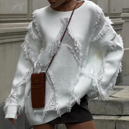 Distressed Crewneck Sweater