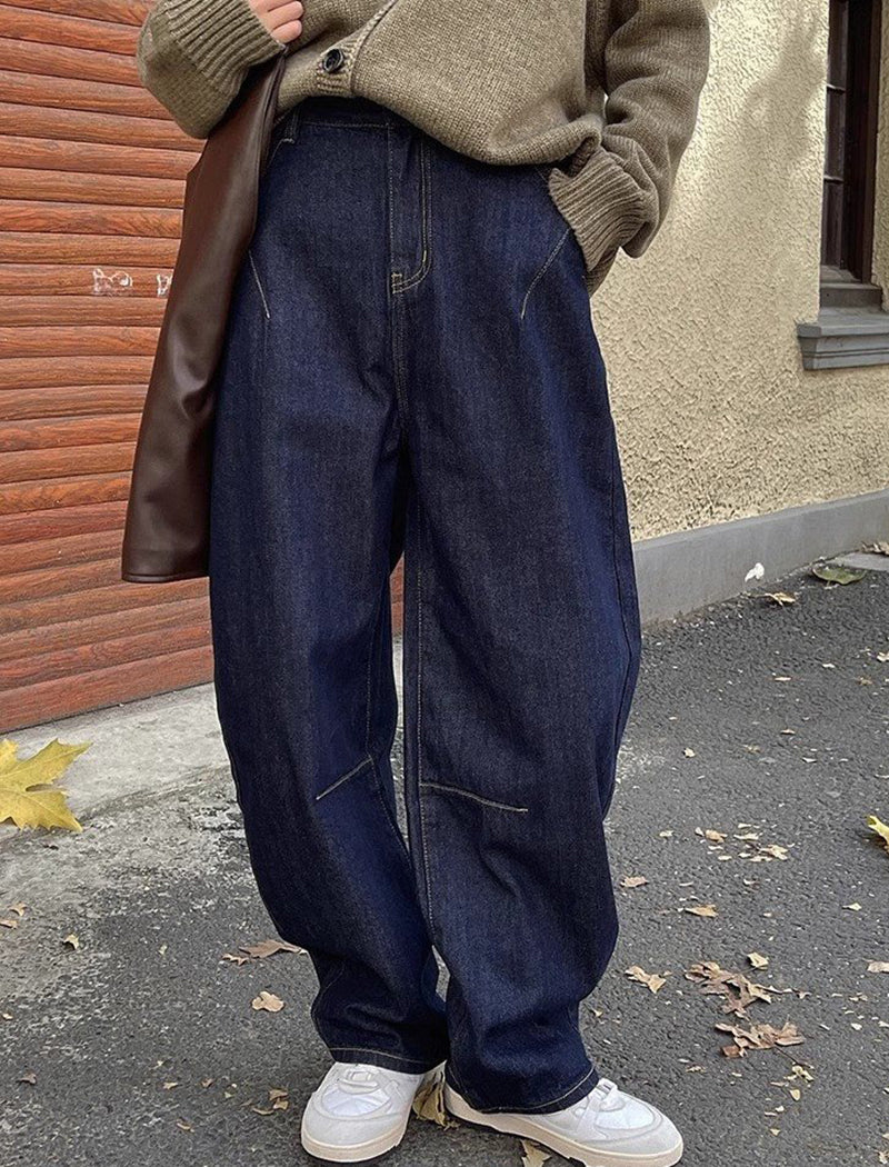 Loose-Fit Straight-Leg Denim Jeans
