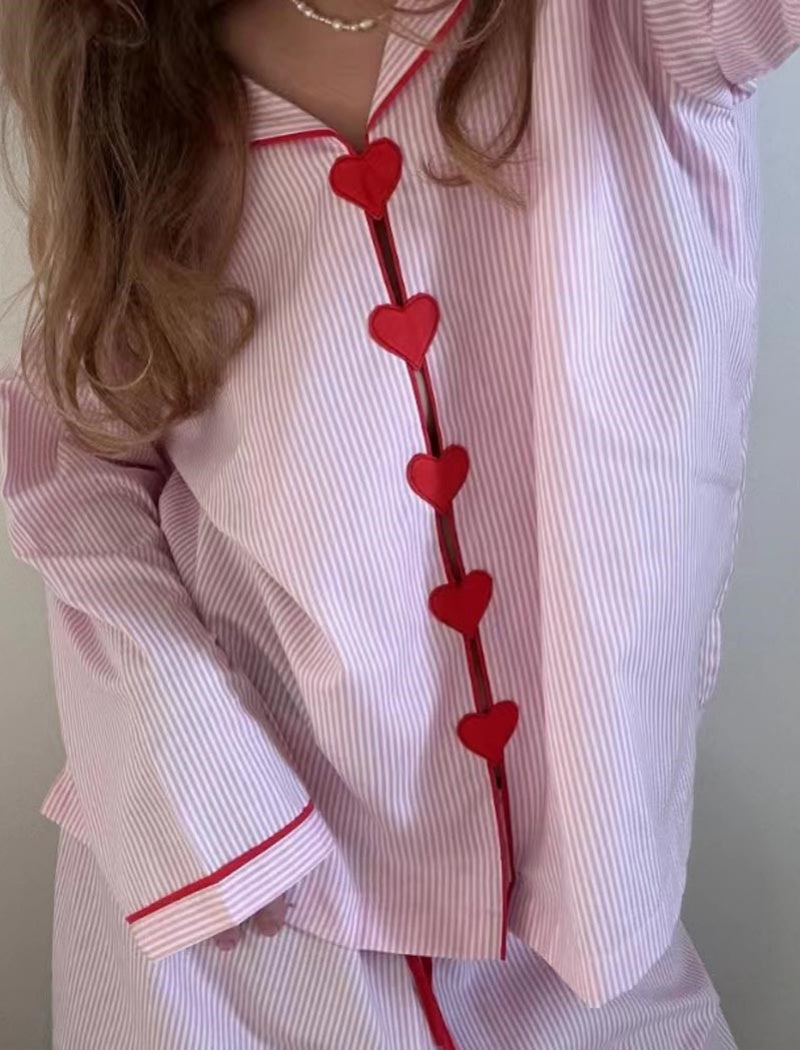 Striped Long Sleeve Pajama Set