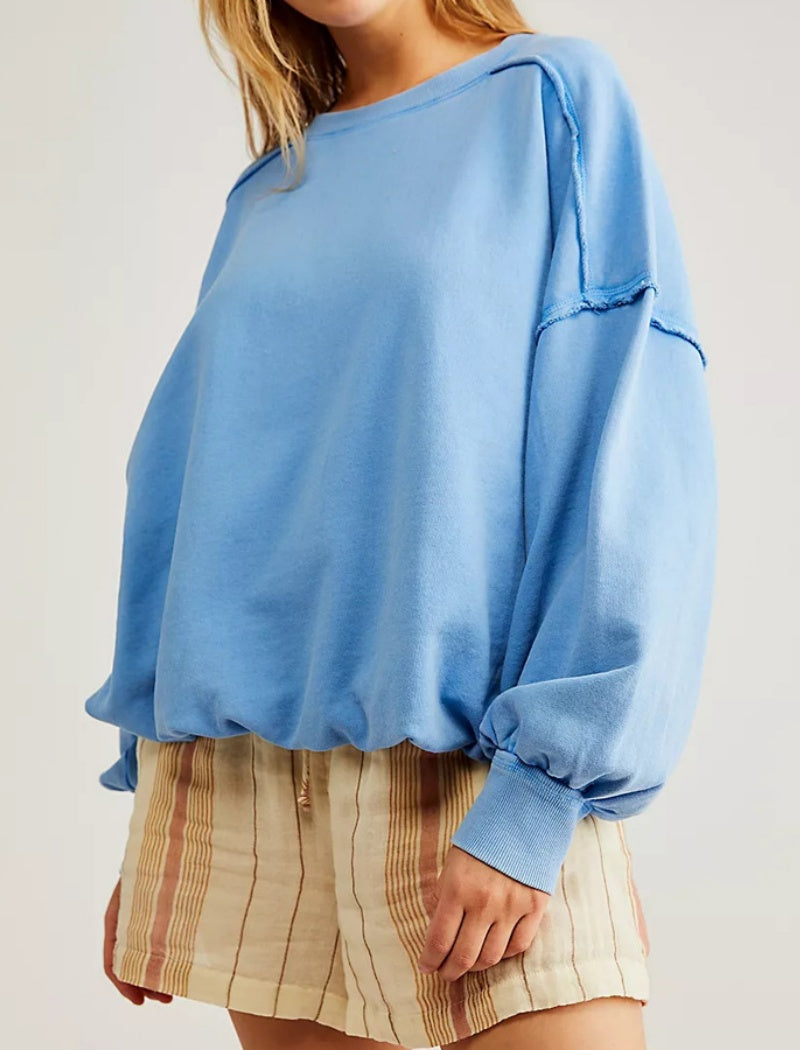 Oversized Crewneck Pullover Top