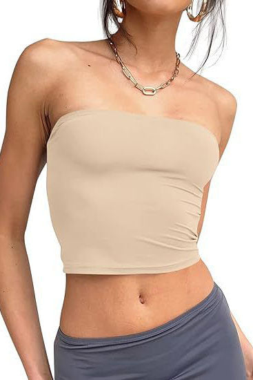 Solid Tube Crop Top