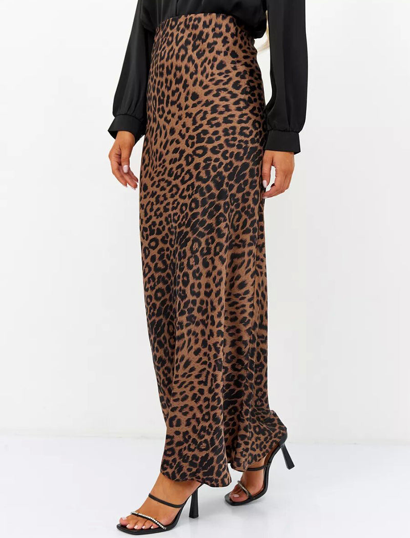 Leopard Print Maxi Skirt