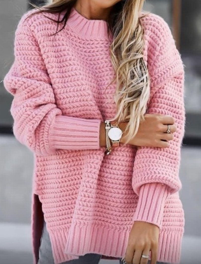 Chunky Knit High-Low Sweater