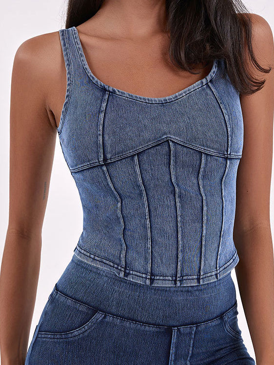 Denim Yoga Tank Top