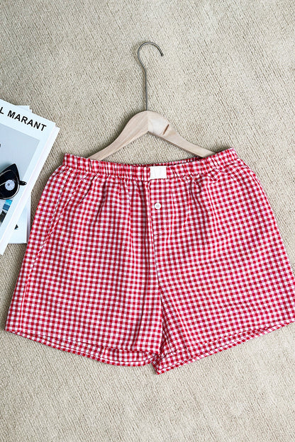 Gingham High-Rise Shorts