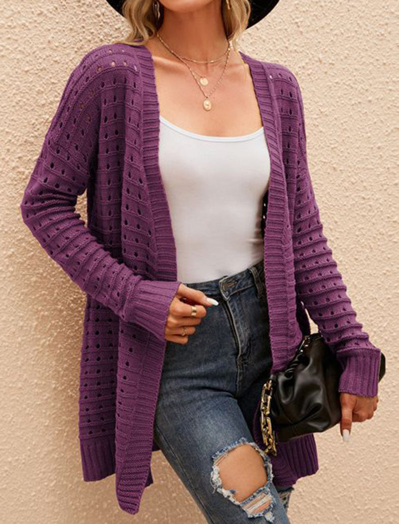 Open-Front Knit Cardigan