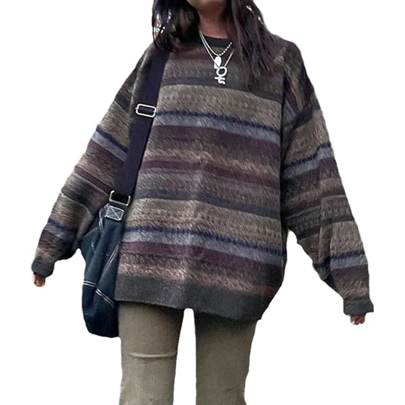 Casual Striped Long Sleeve Sweater