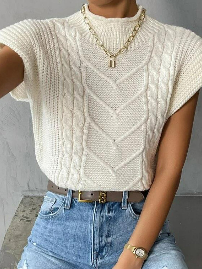 Cable Knit Sleeveless Top