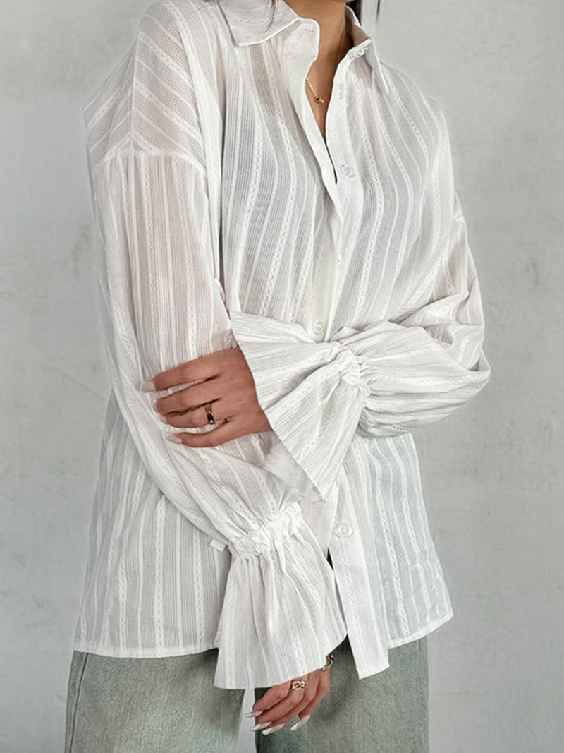 Button-Up Flare Shirt