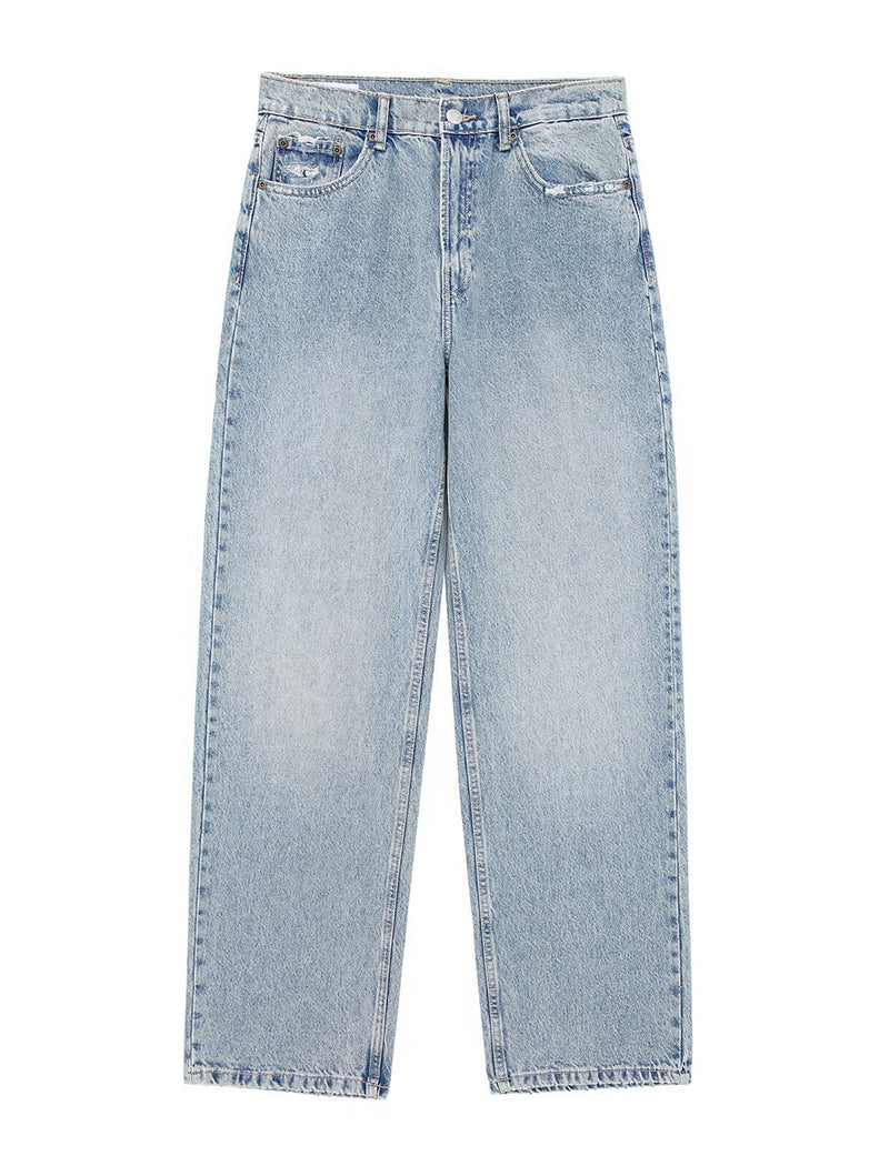 High-Waist Straight Leg Jeans