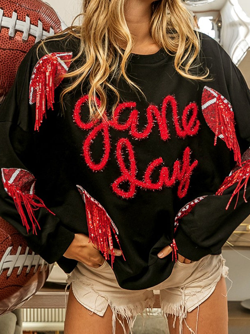 Game Day Tassel Pullover