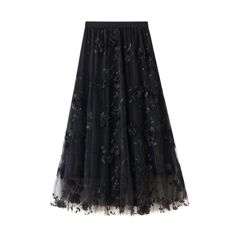 Mesh Sequin Skirt