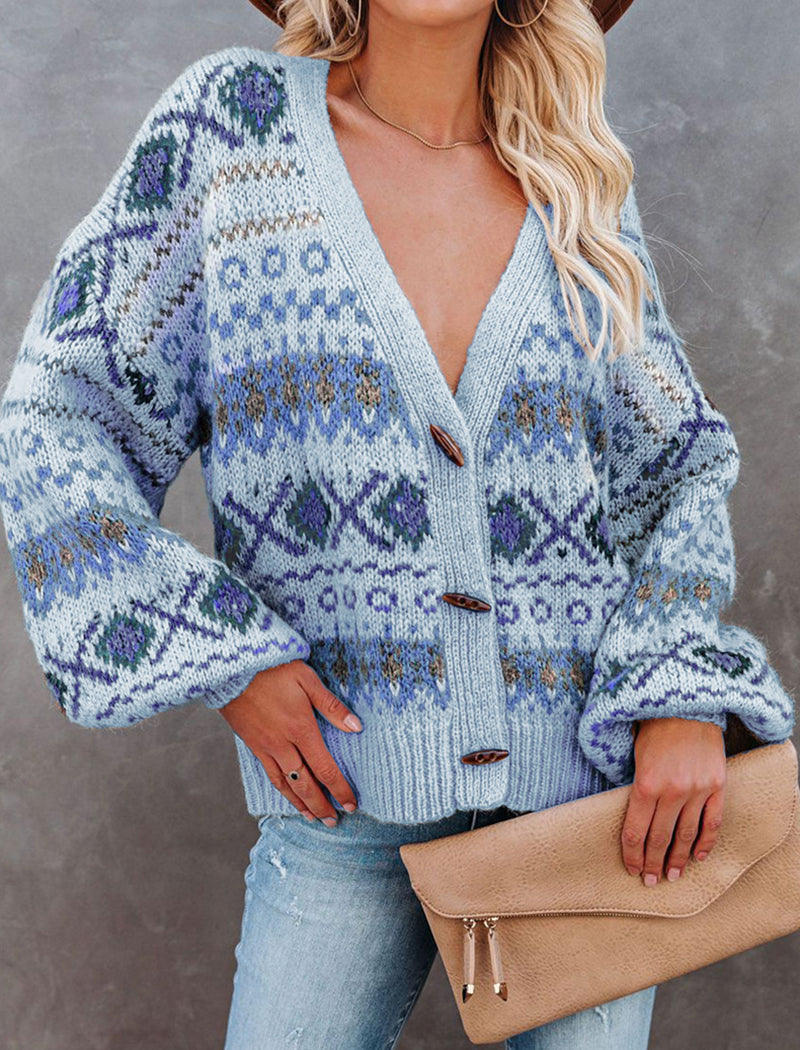 Knit V-Neck Cardigan