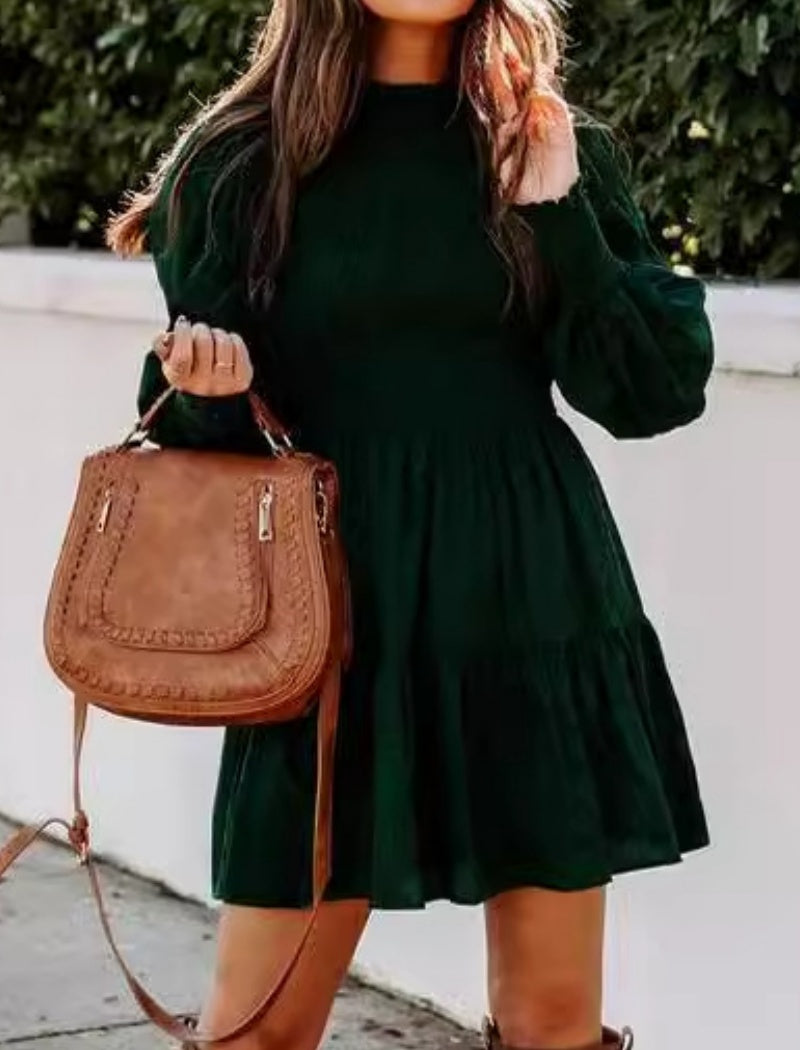 Puff Sleeve Smocked Mini Dress