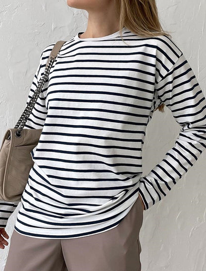 Striped Long-Sleeve Top