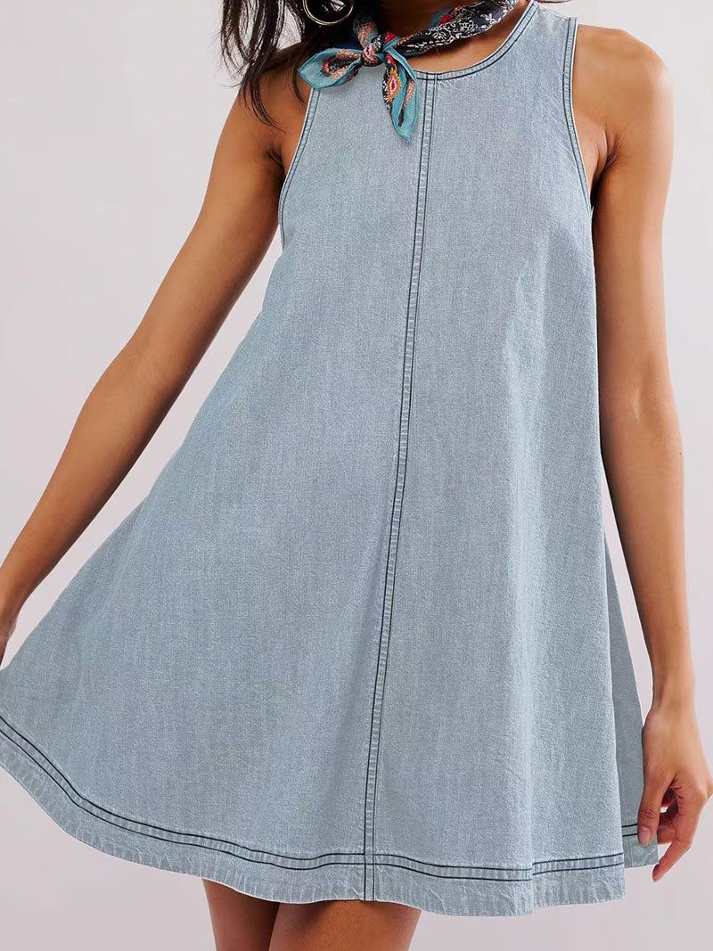 Cutout A-Line Sleeveless Mini Dress