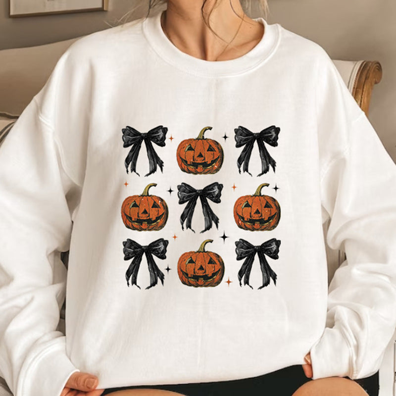 Pumpkin Bow Graphic Top