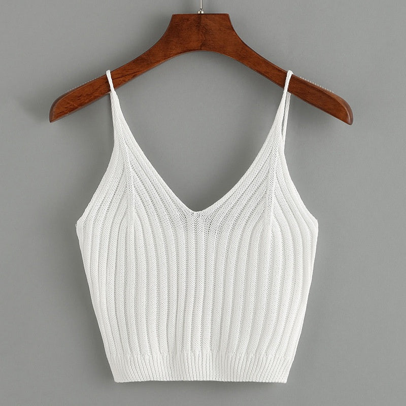 Knit V Neck Cami