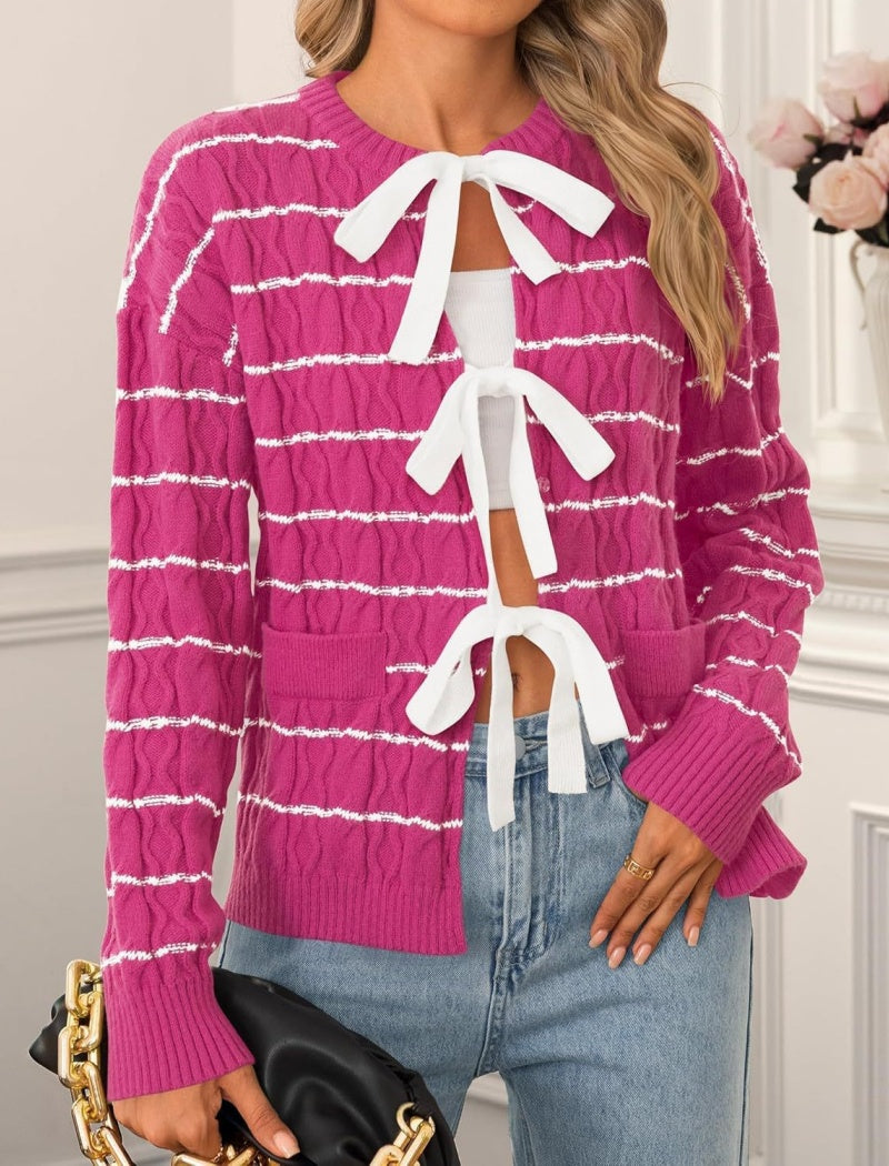 Bow-Tie Front Cardigan