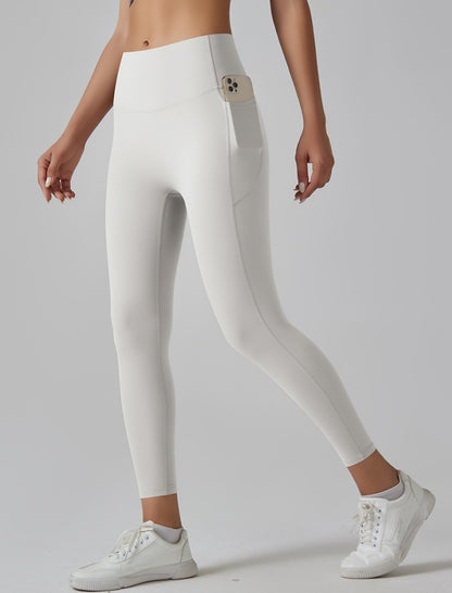 High-Waist Pocketed Workout Leggings