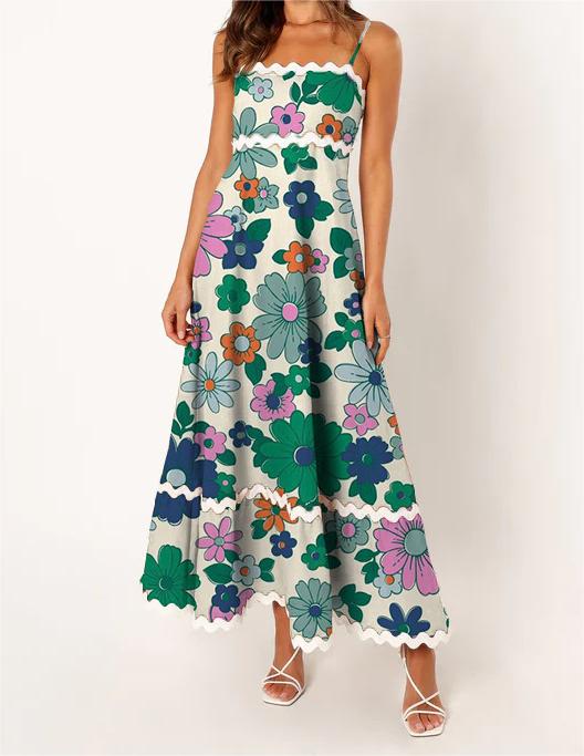 Floral Print Maxi Cami Dress