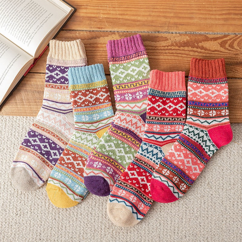 Patterned Knit Socks