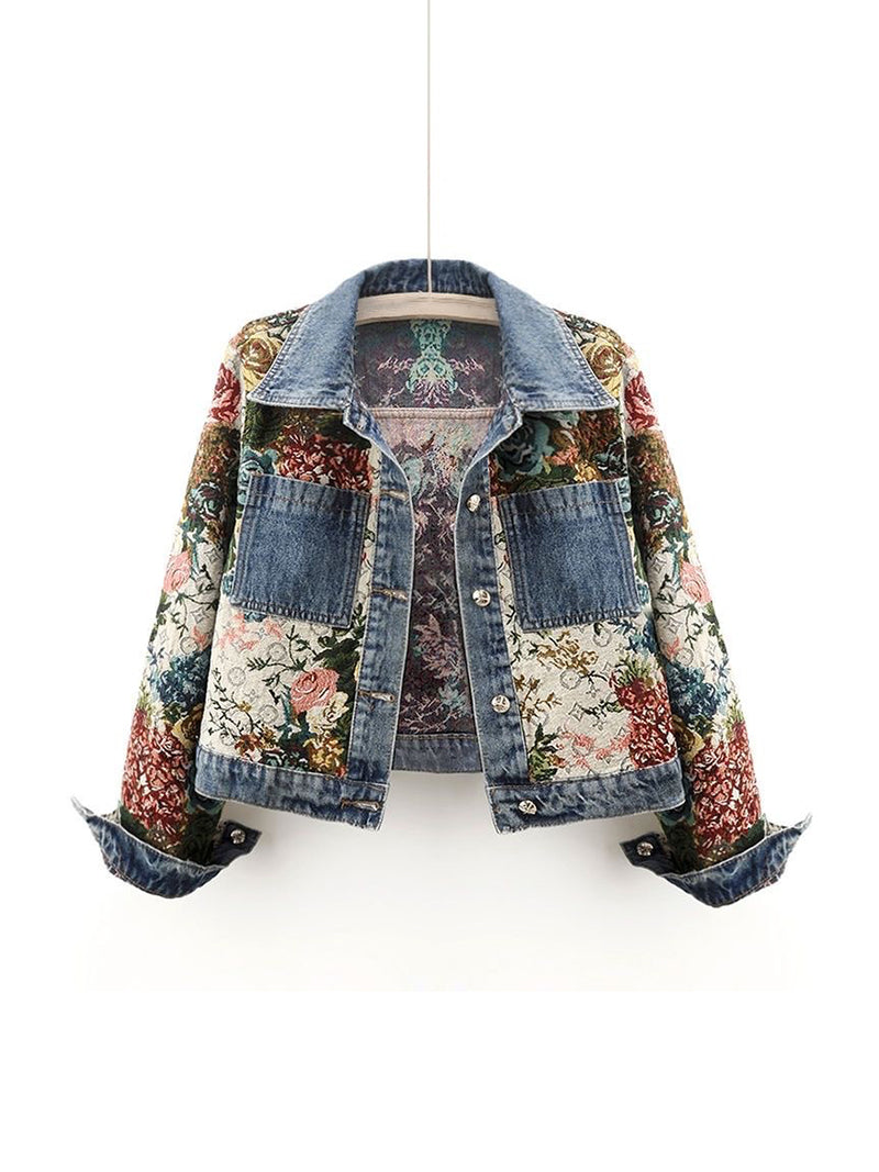 Floral Denim Jacket