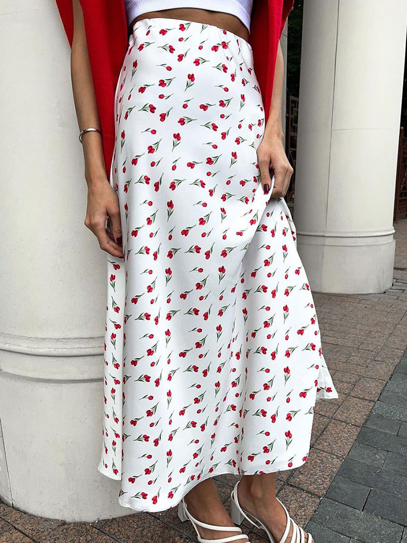 Floral Print Maxi Skirt