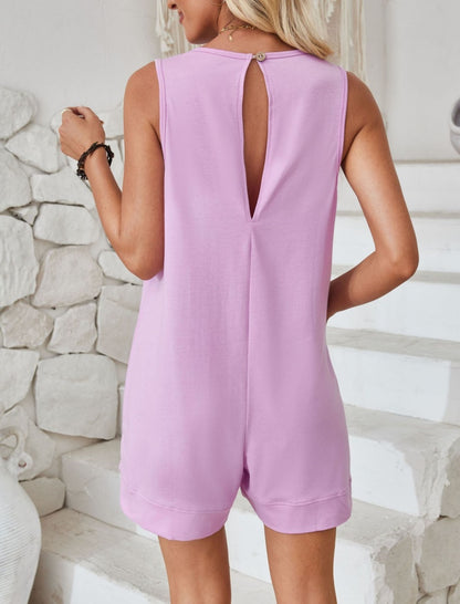 Sleeveless Pocketed Relaxed Romper