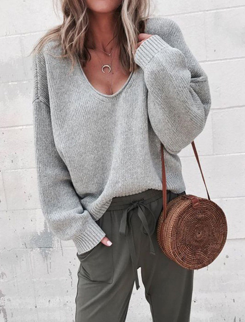 Oversized V-Neck Sweater