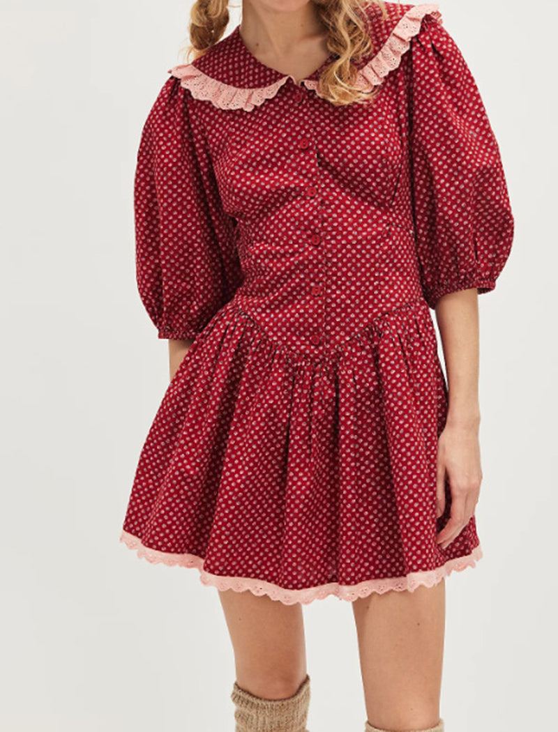 Belted Puff Sleeve Dress