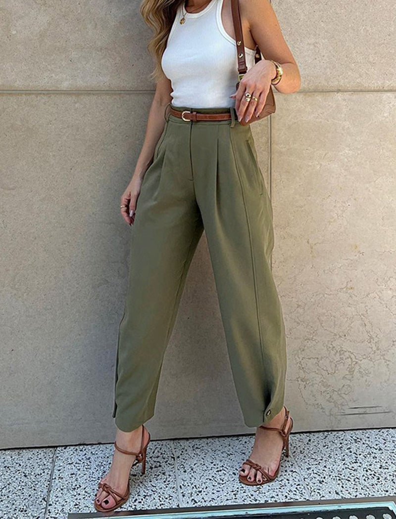 High-Waist Cropped Pants