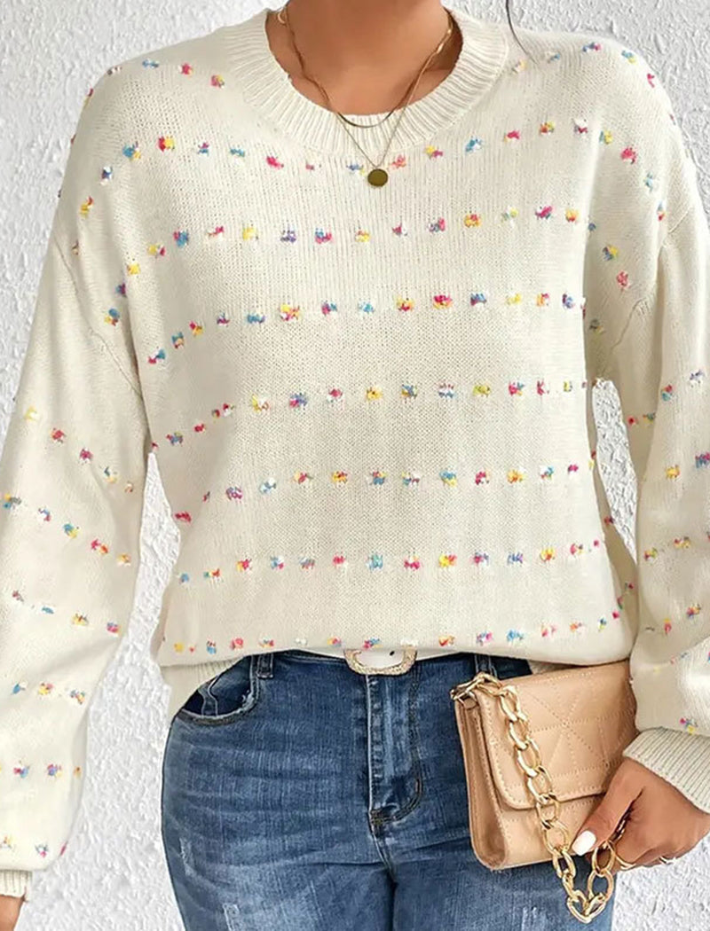 Colorful Dot Knit Sweater