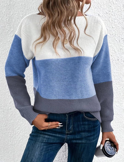 Color Block Knit Sweater