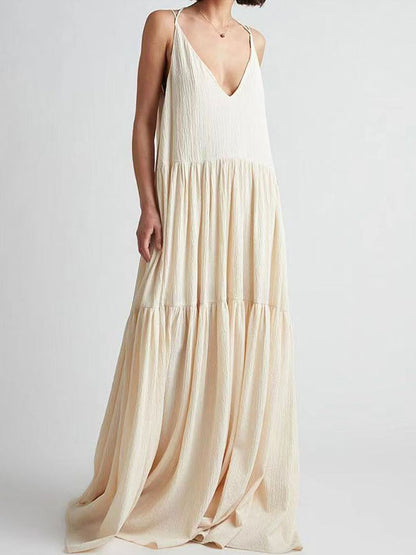 Sleeveless V-Neck Maxi Dress