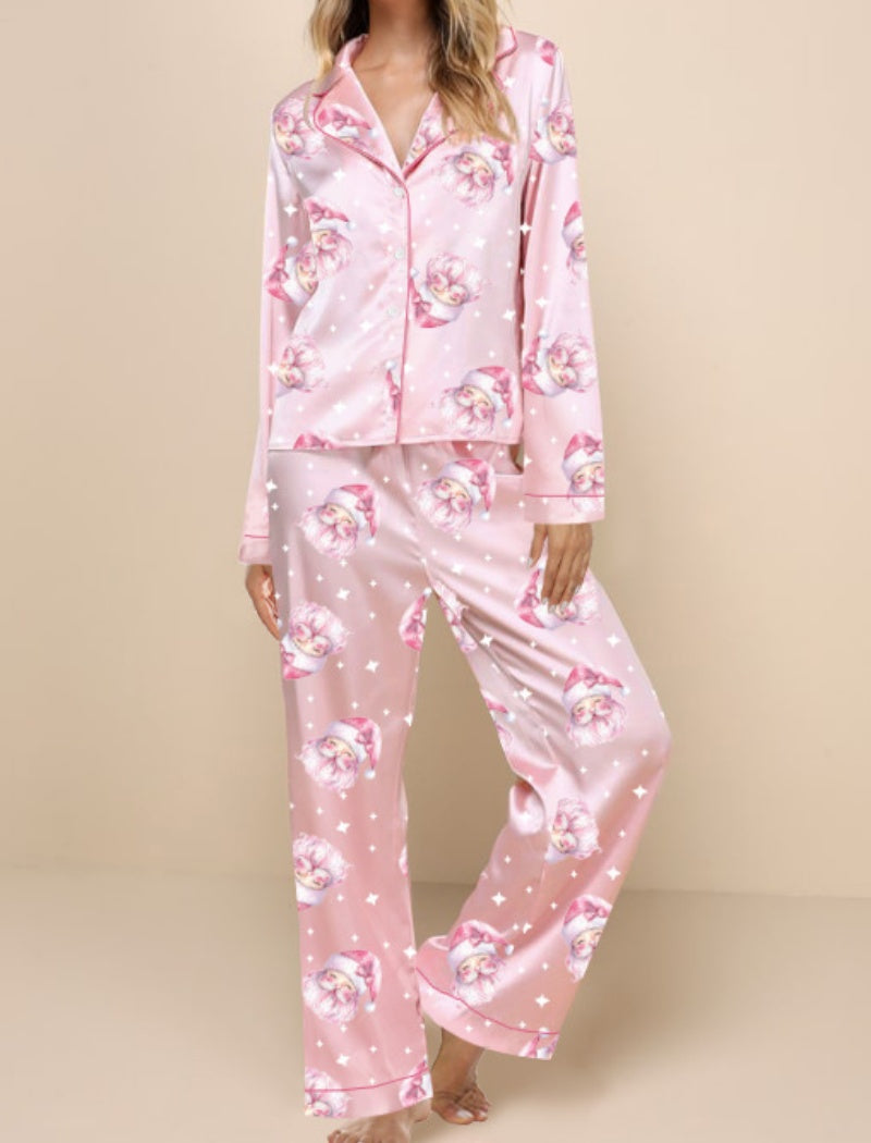 Floral Satin Pajama Set