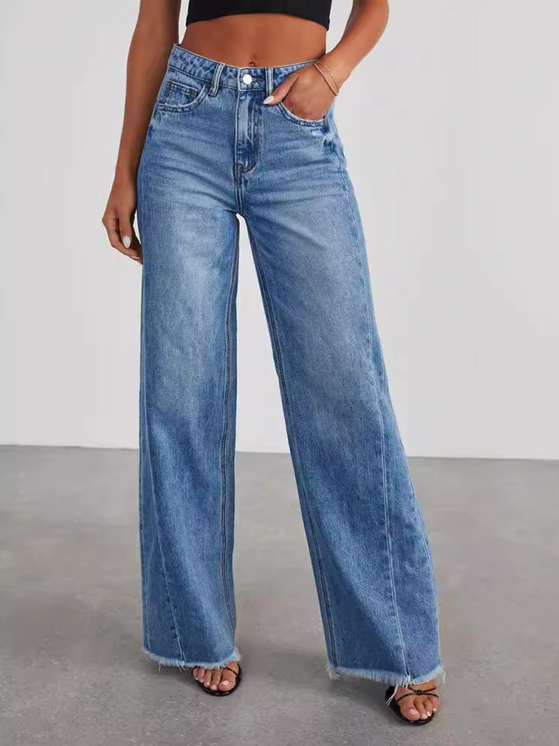 High-Waisted Wide-Leg Jeans