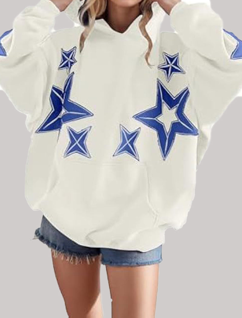 Star Patch Hooded Top