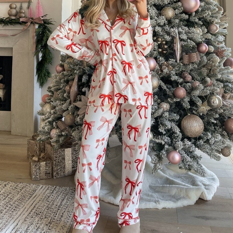 Butterfly Print Long Sleeve Pajama Set