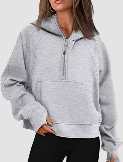 Half-Zip Oversized Hoodie