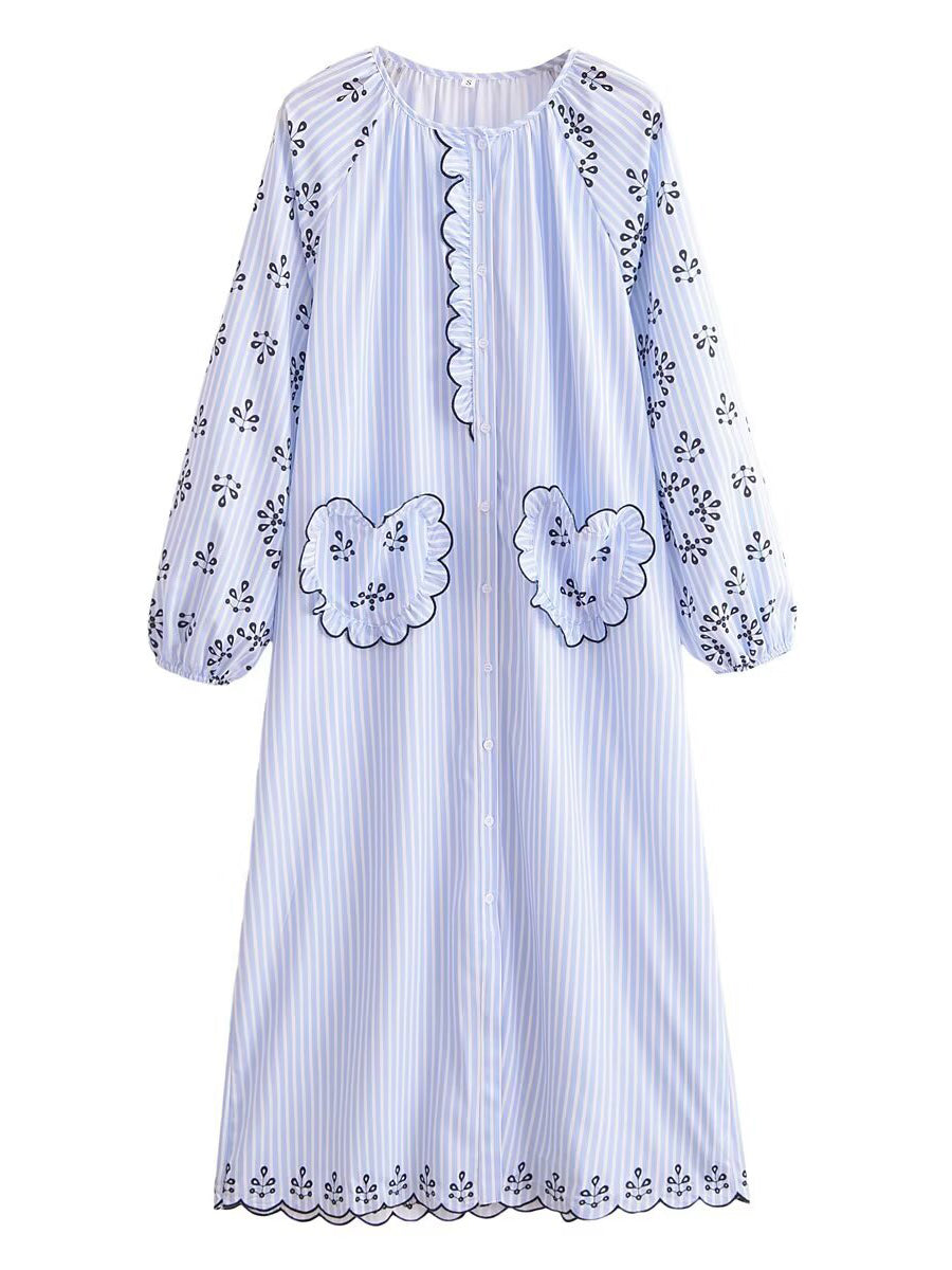 Floral Print Striped Dress