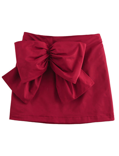 Bow Detail Mini Skirt