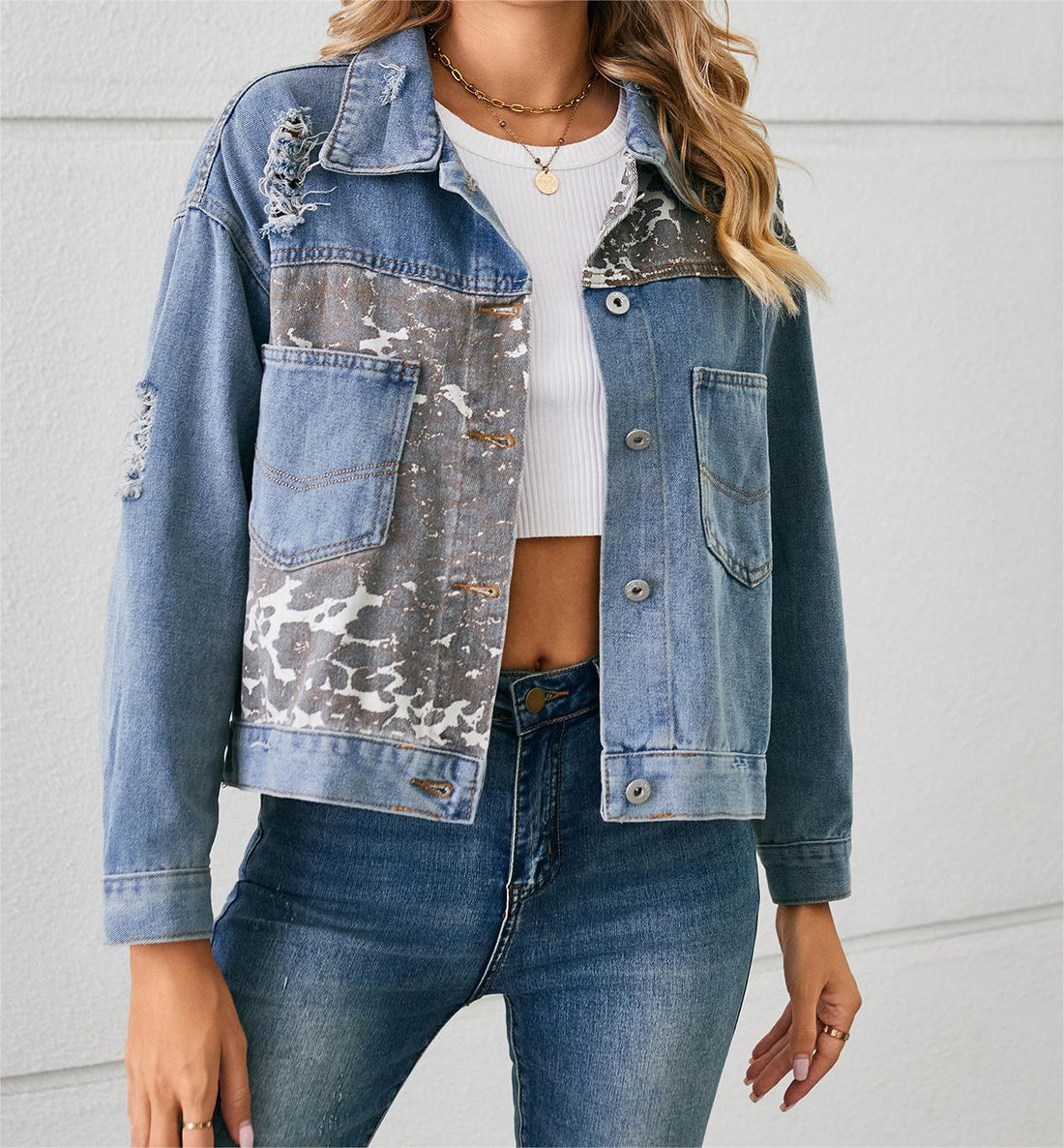 Distressed Denim Jacket