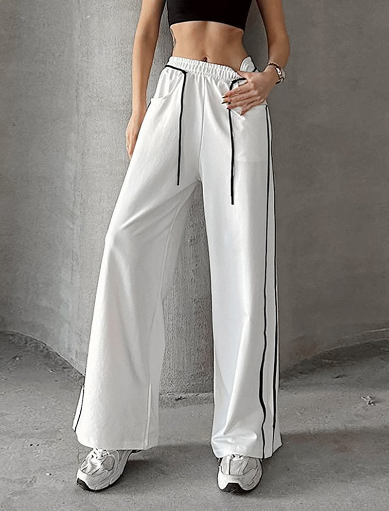 Striped Color-Block Pants